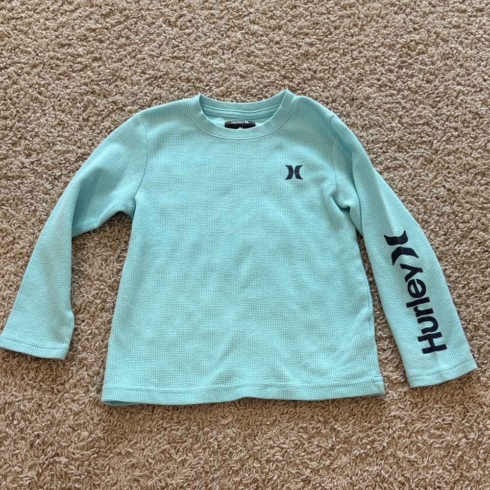 Hurley Kids Teal/ baby blue Long Sleeve Tee